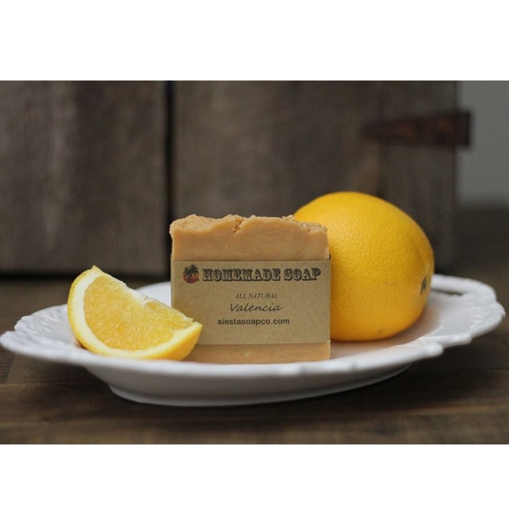 Homemade Valencia Orange Bar Soap
